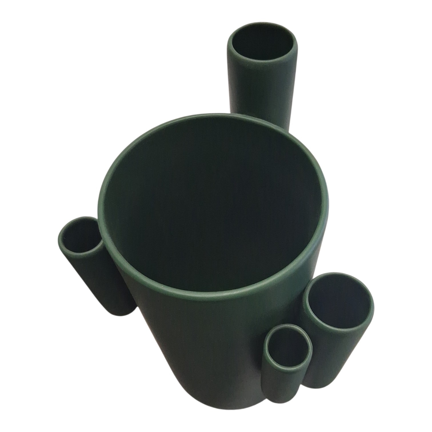 Acquista online Calligaris Tubini vaso ceramica verde bosco opaco 20x33,5h Connubia Calligaris